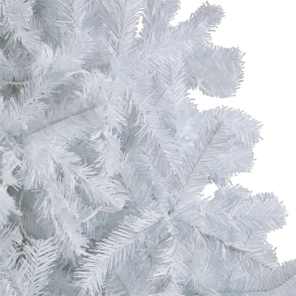 White Artificial Christmas Tree with 1860 Bendable Branches and 650 LED Lights. Picture 5