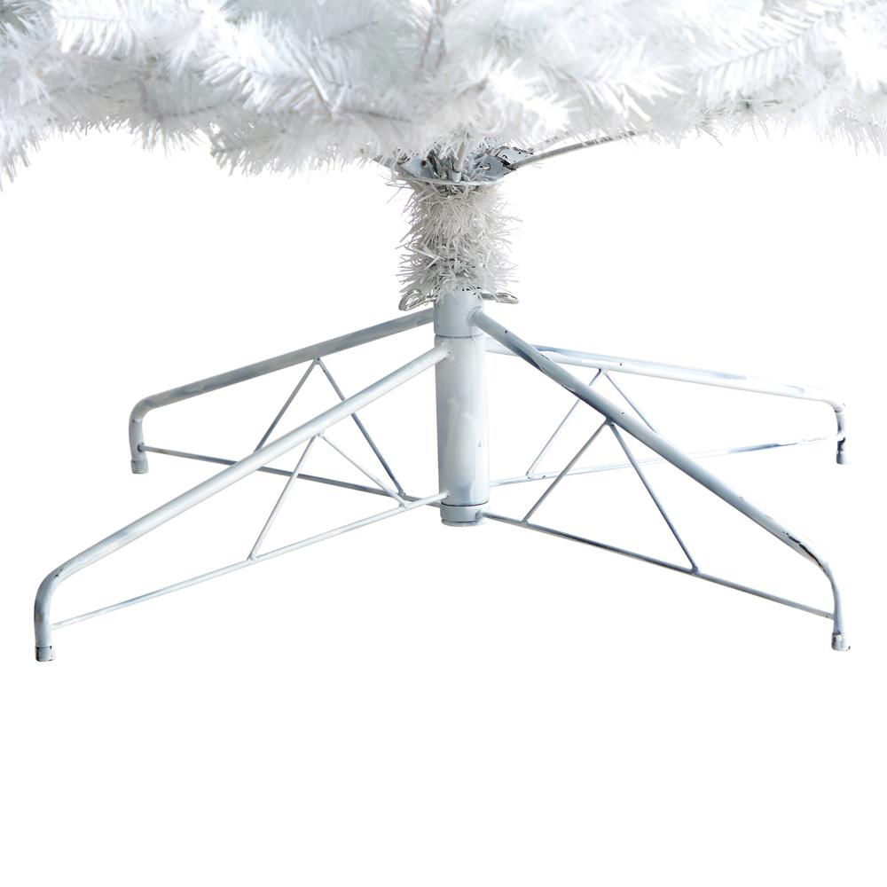 White Artificial Christmas Tree with 1860 Bendable Branches and 650 LED Lights. Picture 6