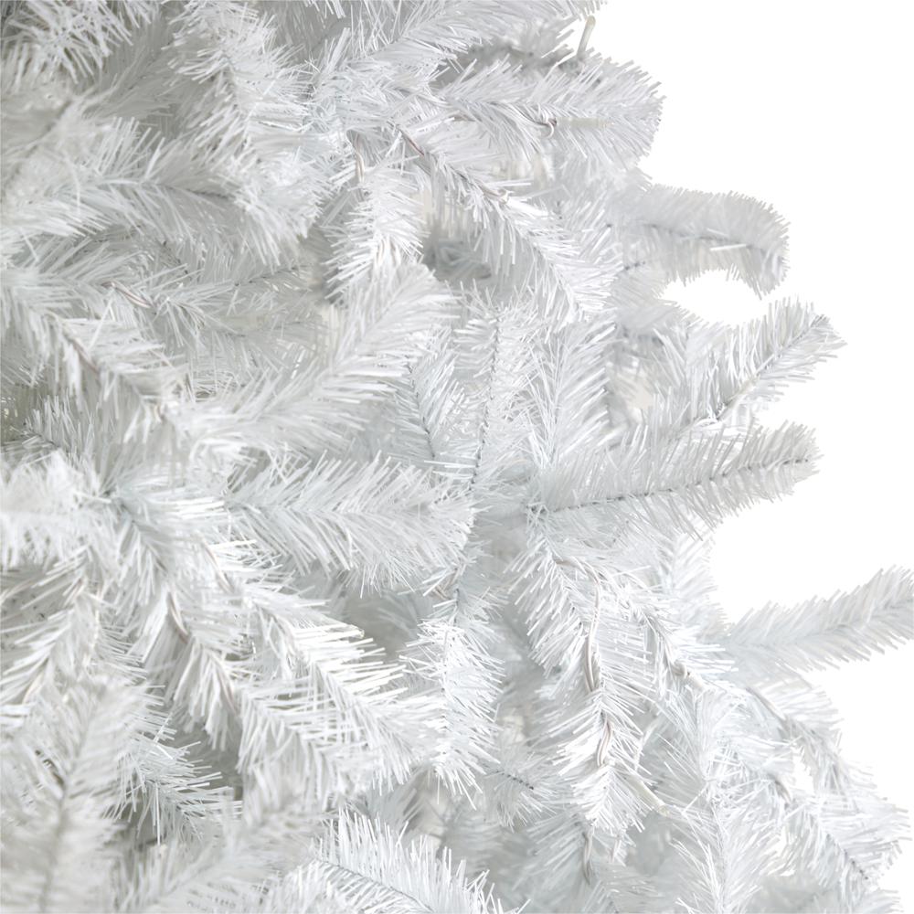 White Artificial Christmas Tree with 2200 Bendable Branches and 800 LED Lights. Picture 5