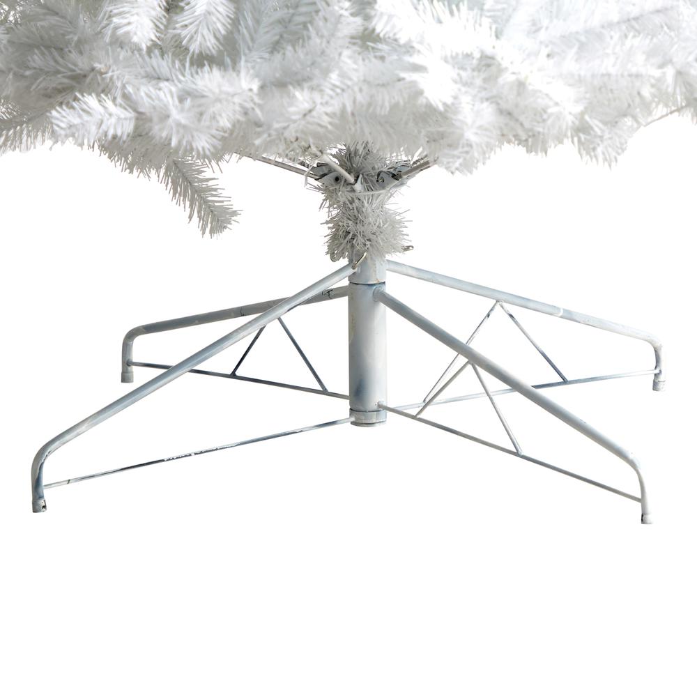 White Artificial Christmas Tree with 2200 Bendable Branches and 800 LED Lights. Picture 6