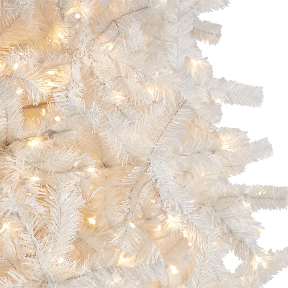 White Artificial Christmas Tree with 2720 Bendable Branches and 1000 LED Lights. Picture 4
