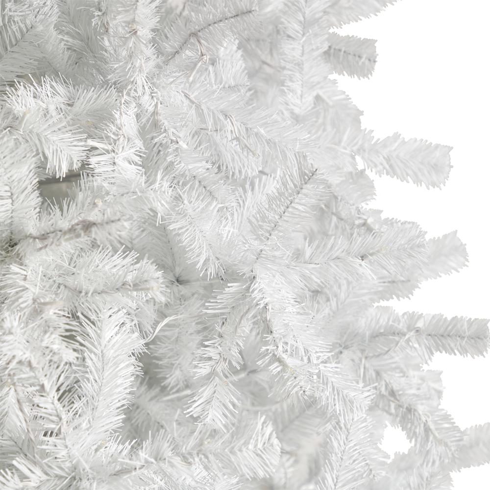 White Artificial Christmas Tree with 2720 Bendable Branches and 1000 LED Lights. Picture 5