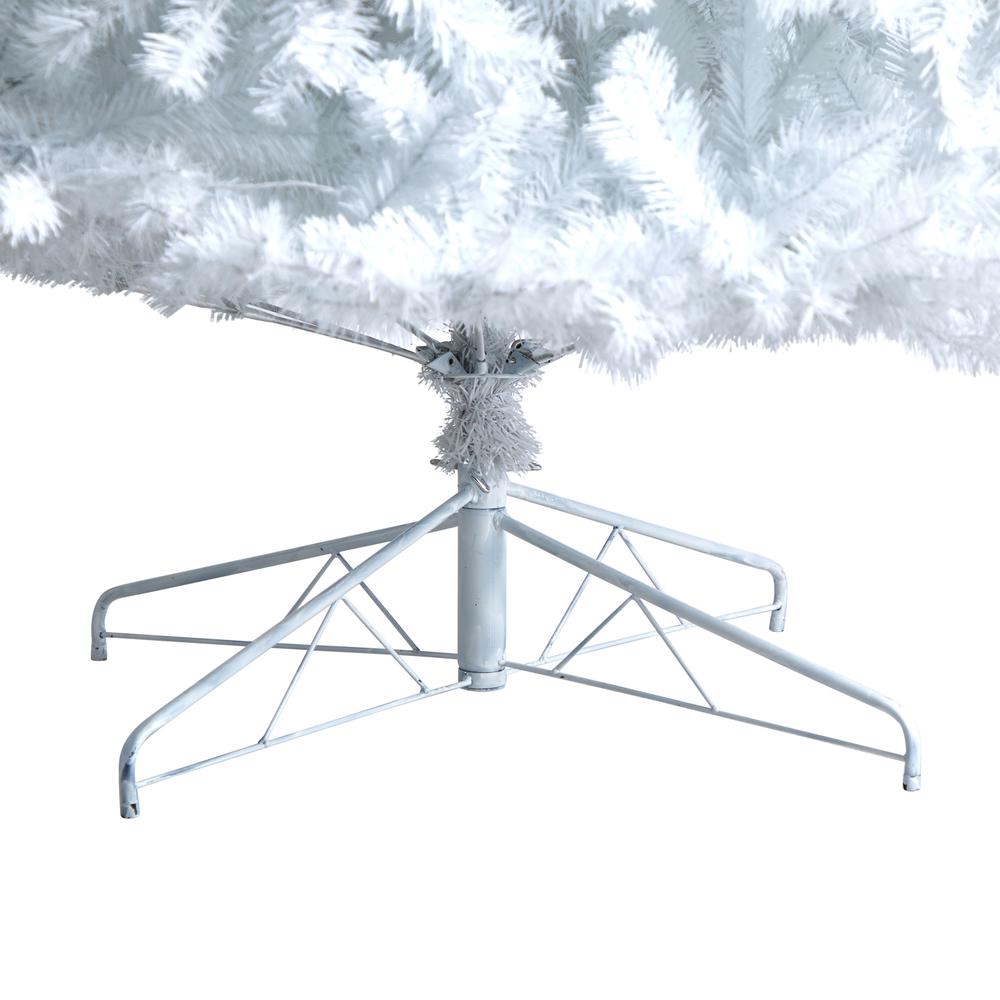 White Artificial Christmas Tree with 2720 Bendable Branches and 1000 LED Lights. Picture 6