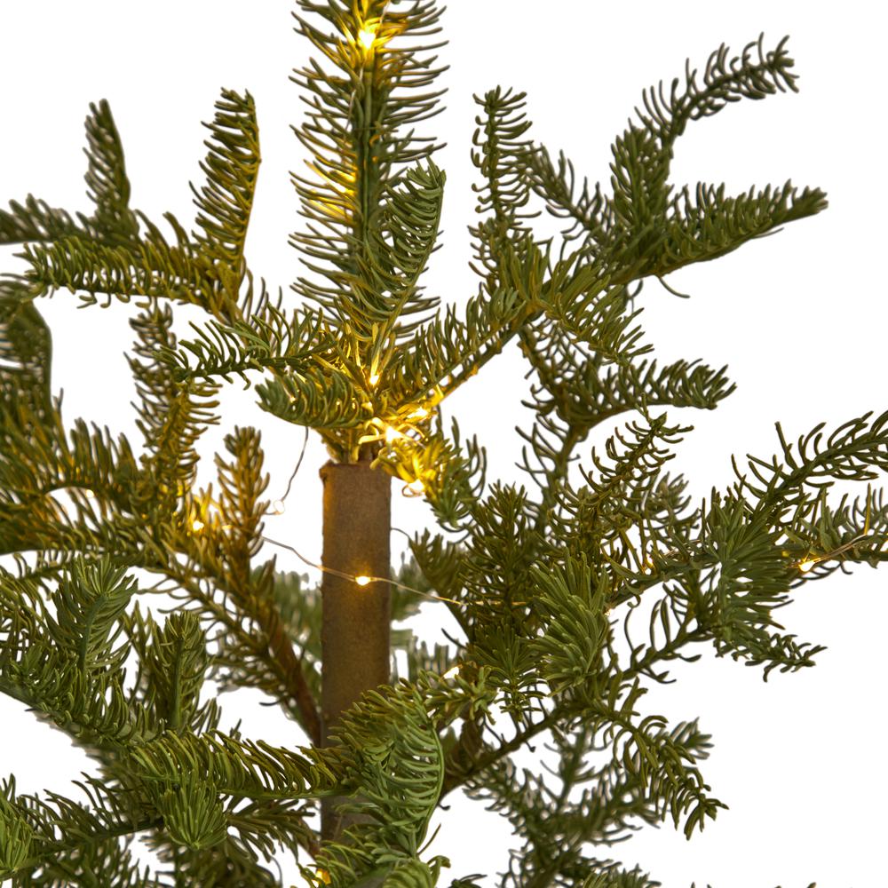 4.5ft. Pre-Lit Christmas Pine Artificial Tree in Decorative Planter. Picture 4