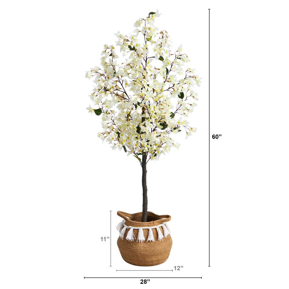 5ft. Artificial Bougainvillea Tree with Handmade Jute. Picture 2