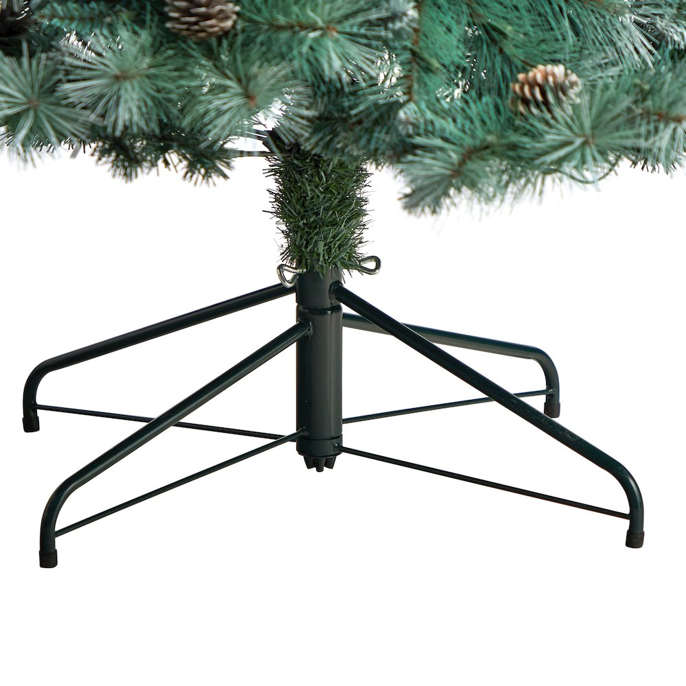 8ft. Frosted BC Mountain Pine Christmas Tree with 500 Clear Lights. Picture 6