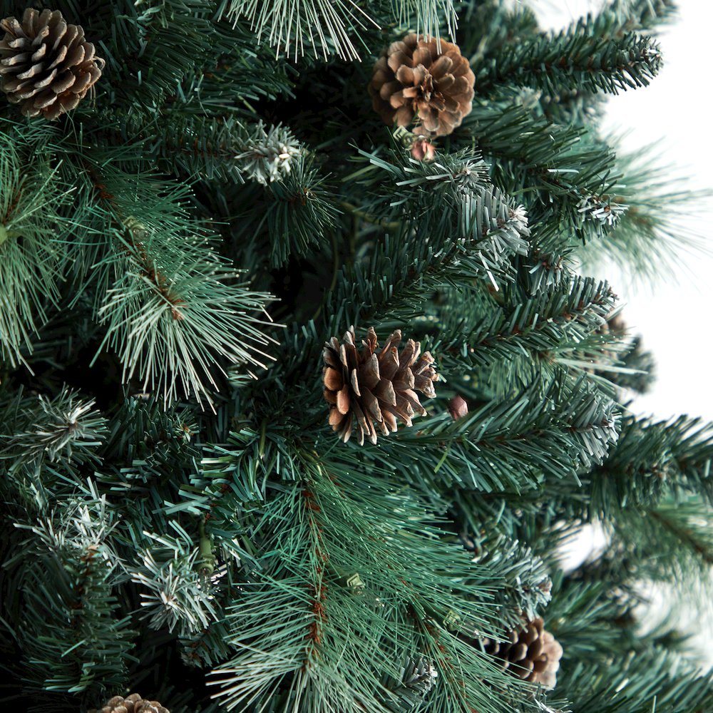 9ft. Frosted BC Mountain Pine Christmas Tree with 700 Clear Lights. Picture 5