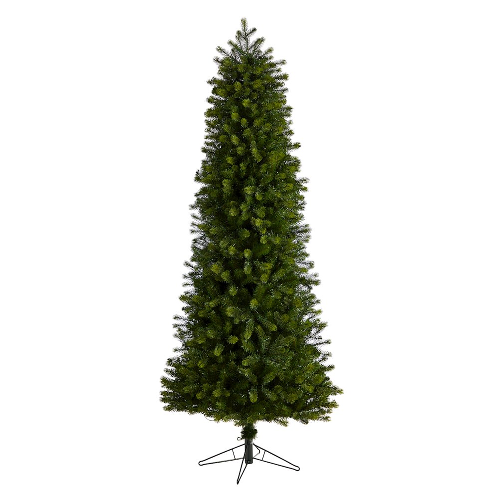 7.5ft. Slim Colorado Mountain Spruce Christmas Tree with 600 Warm LED Lights. Picture 3