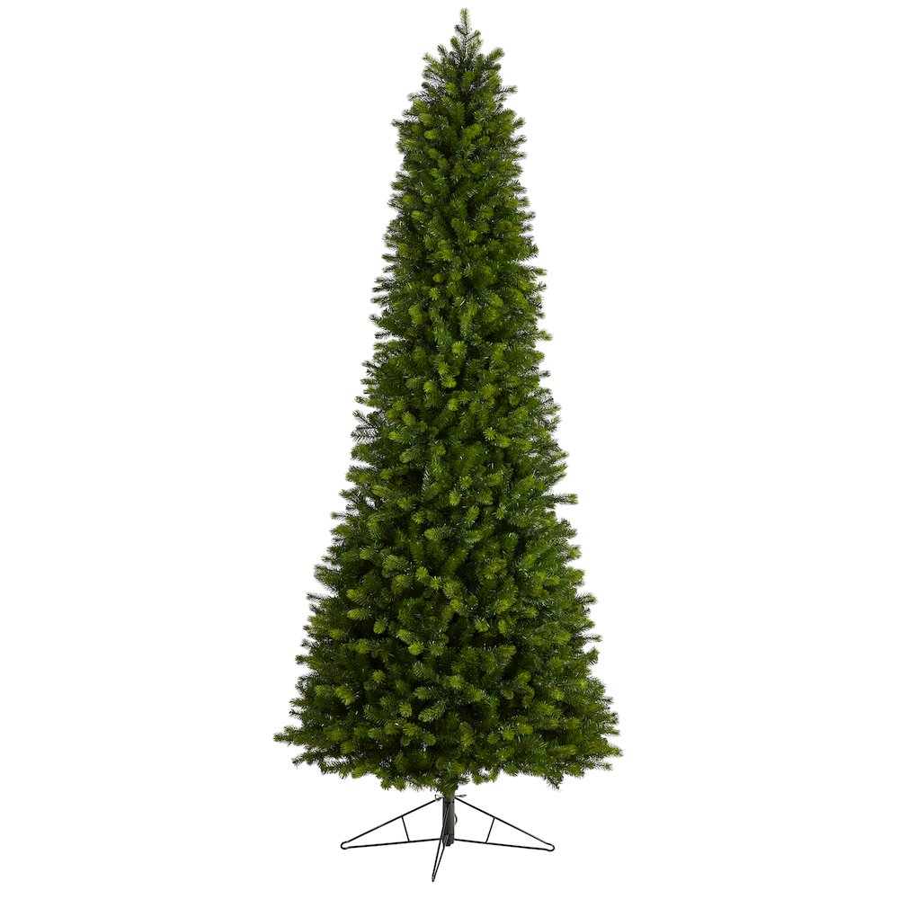 9.5ft. Slim Colorado Mountain Spruce Christmas Tree with 1400 Warm LED Lights. Picture 3