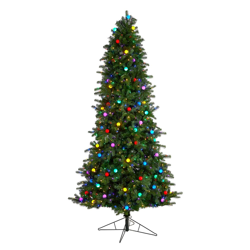 8.5ft. Montana Mountain Fir Christmas Tree with 800 Multi Color LED Lights. Picture 1