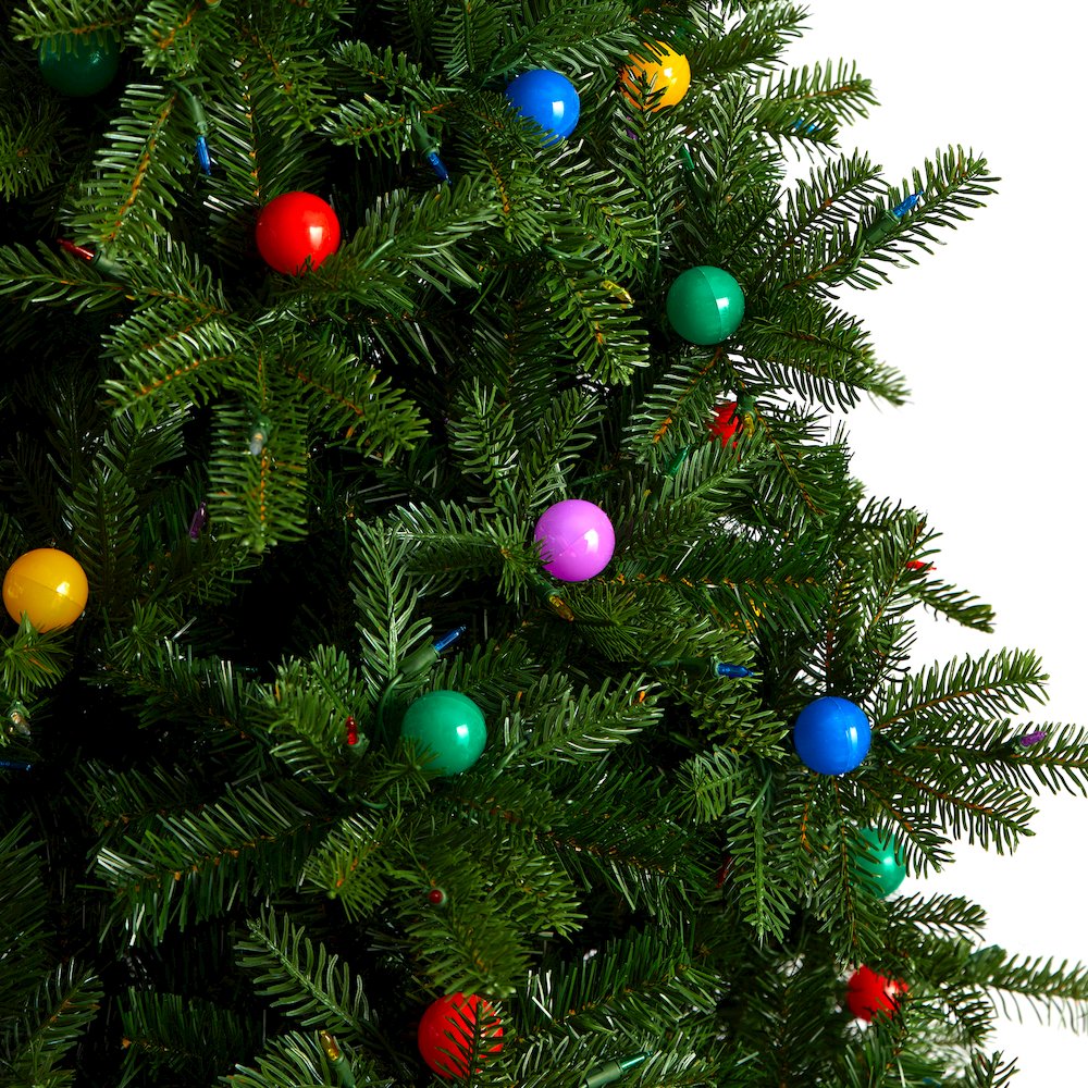 8.5ft. Montana Mountain Fir Christmas Tree with 800 Multi Color LED Lights. Picture 5