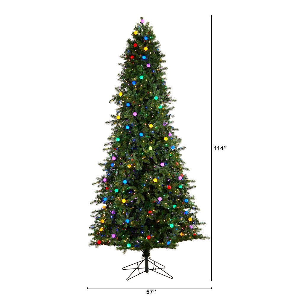 9.5ft. Montana Mountain Fir Christmas Tree with 1150 Multi Color LED Lights. Picture 2