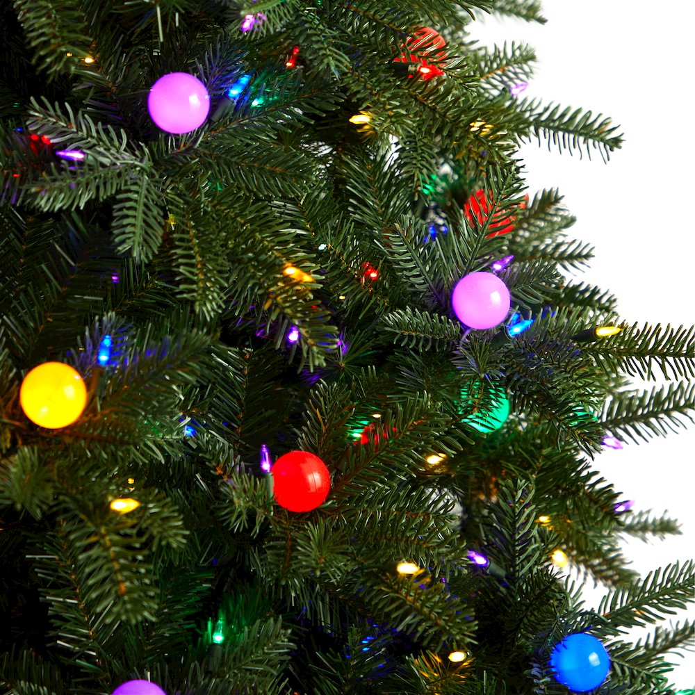 9.5ft. Montana Mountain Fir Christmas Tree with 1150 Multi Color LED Lights. Picture 4