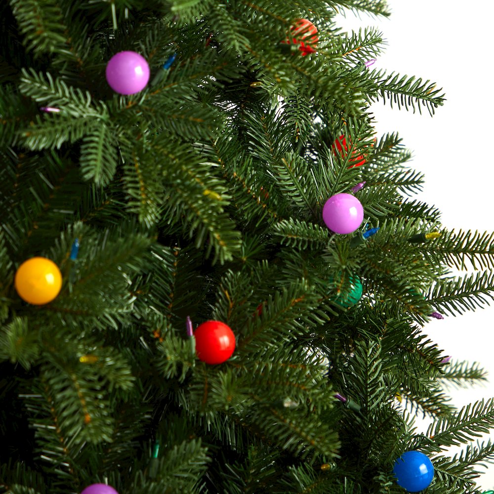 9.5ft. Montana Mountain Fir Christmas Tree with 1150 Multi Color LED Lights. Picture 5