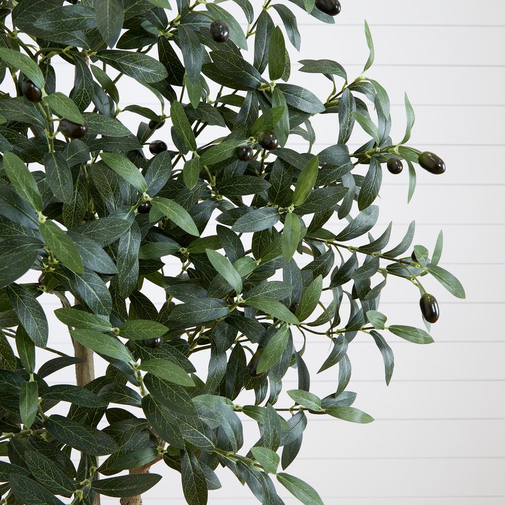 6ft. Artificial Olive Tree with White Decorative Planter. Picture 4