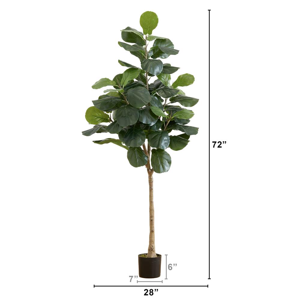 6ft. Artificial Fiddle Leaf Tree. Picture 2
