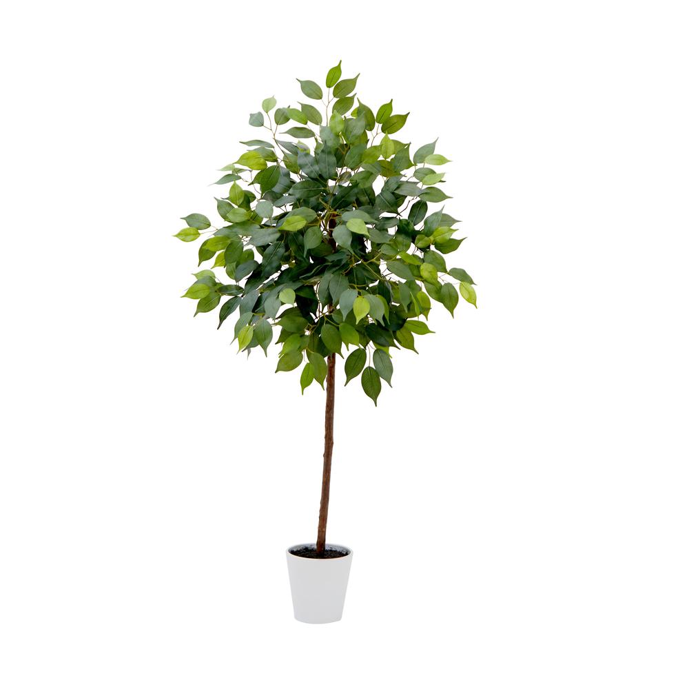 4ft. Artificial Ficus Tree with Decorative Planter. Picture 1