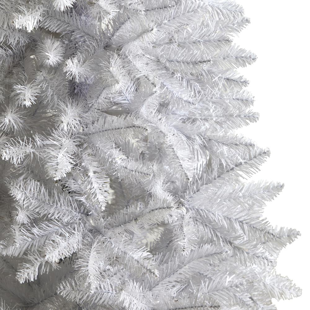 5ft. Slim White Artificial Christmas Tree with 491 Bendable Branches. Picture 4