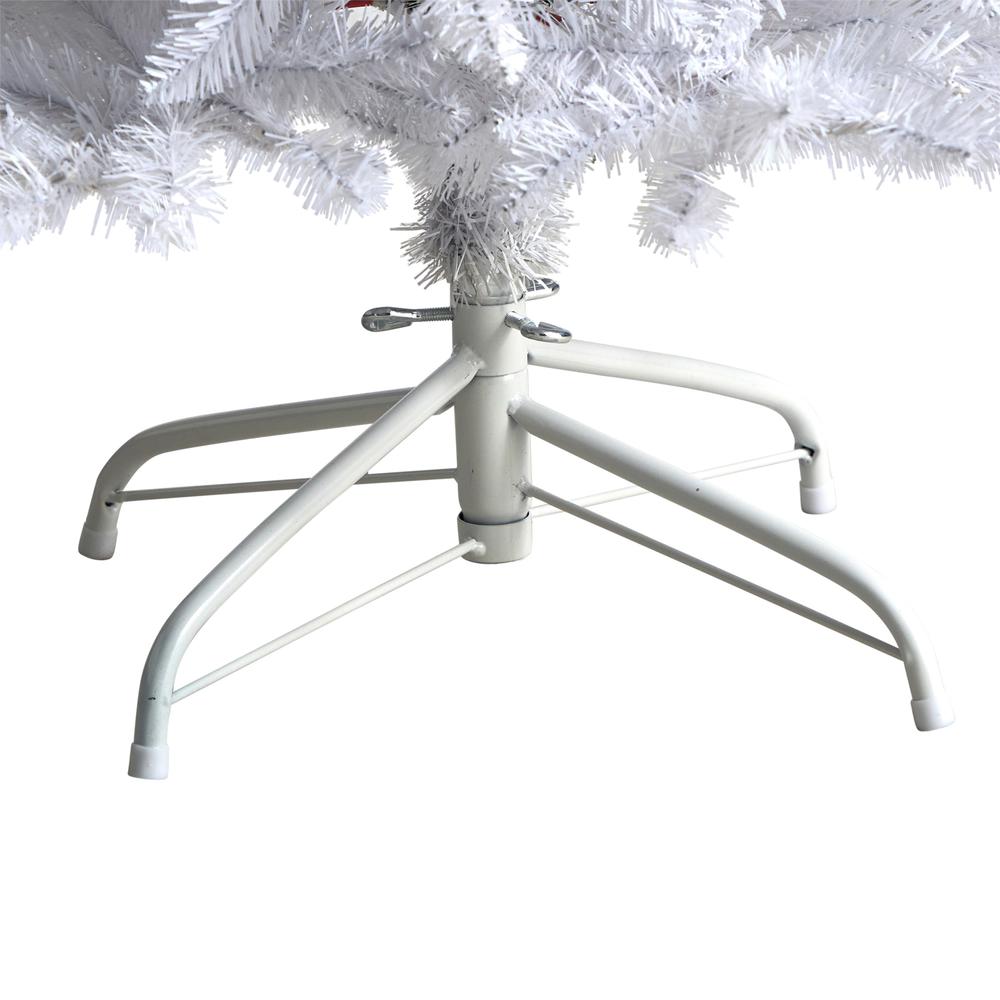 5ft. Slim White Artificial Christmas Tree with 491 Bendable Branches. Picture 5