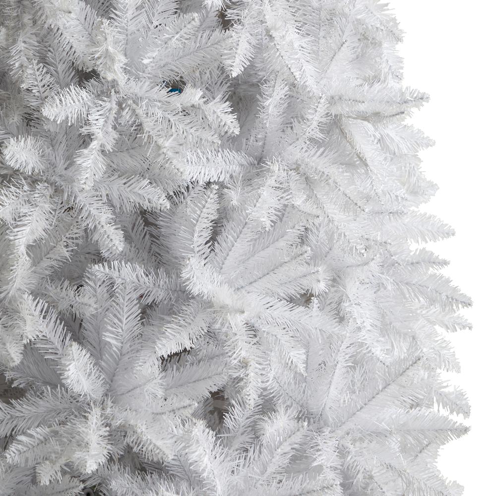 12ft. Slim White Artificial Christmas Tree with 3235 Bendable Branches. Picture 3