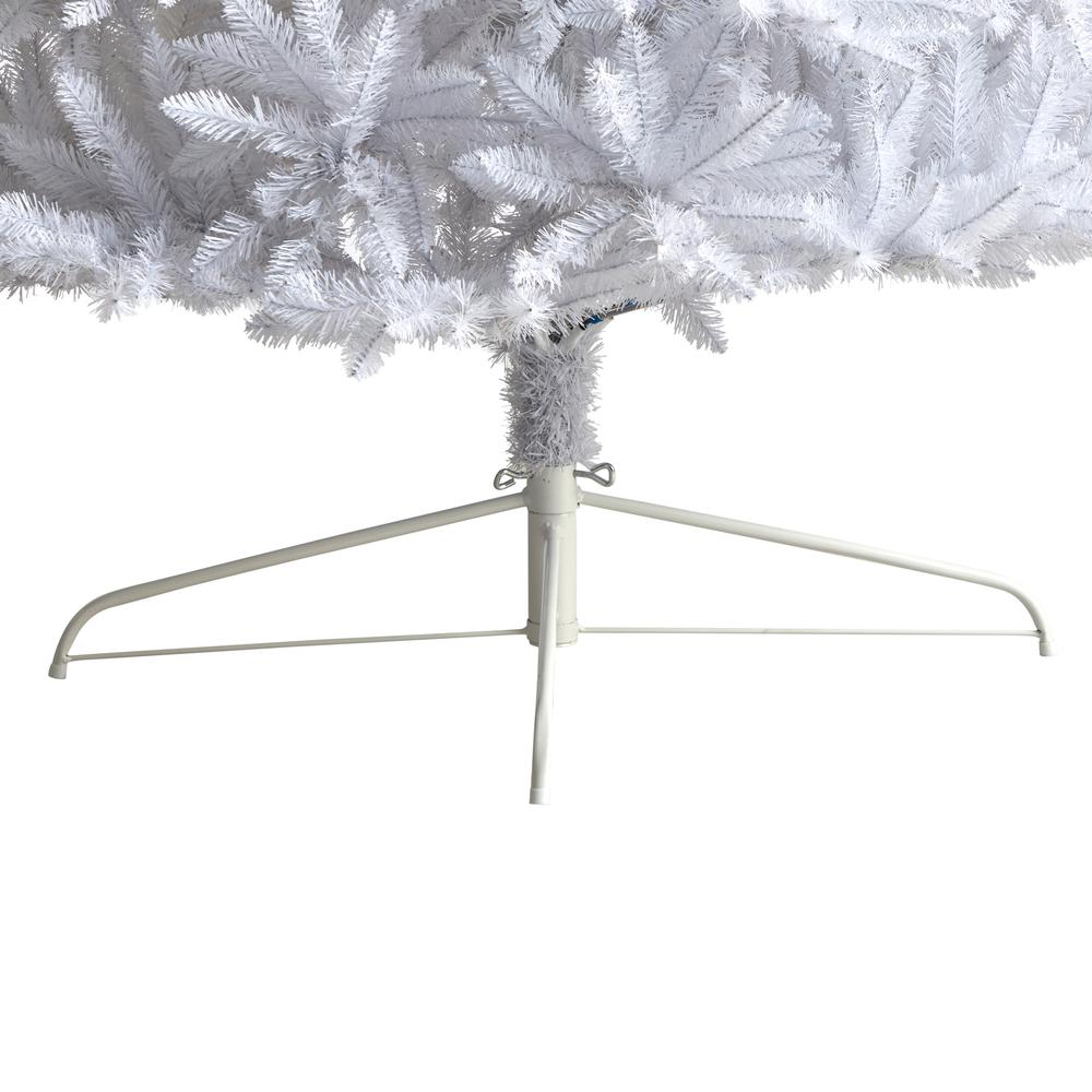 12ft. Slim White Artificial Christmas Tree with 3235 Bendable Branches. Picture 4