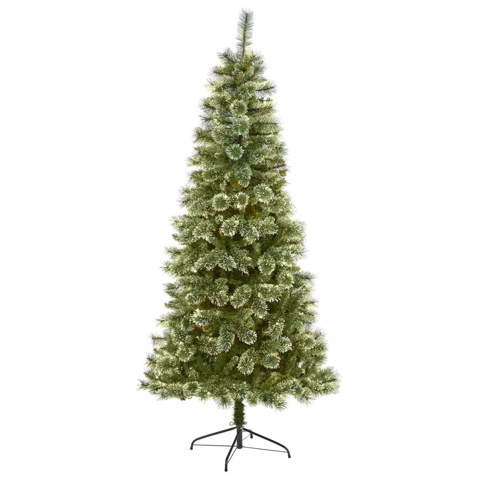 7ft. Wisconsin Slim Snow Tip Pine Artificial Christmas Tree. Picture 1