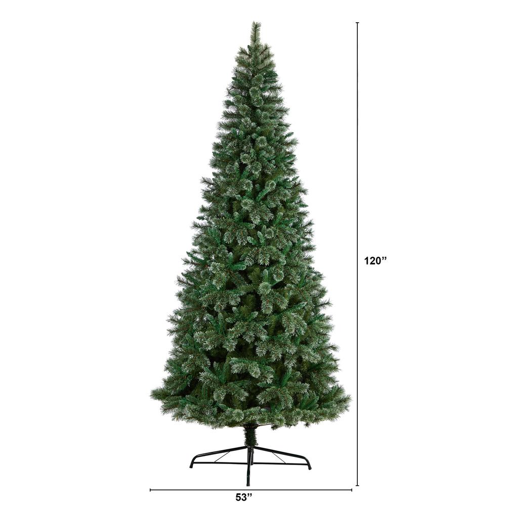 10ft. Wisconsin Slim Snow Tip Pine Artificial Christmas Tree. Picture 2