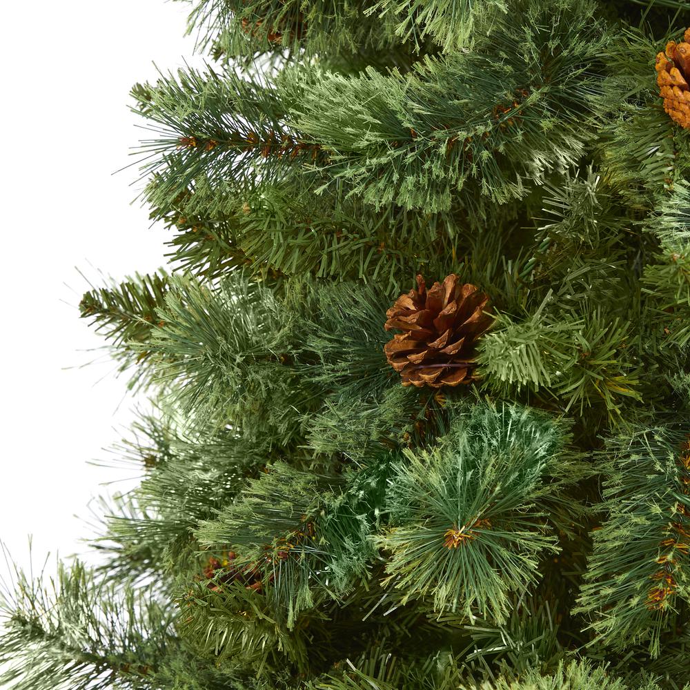 7ft. White Mountain Pine Artificial Christmas Tree with 723 Bendable Branches. Picture 3