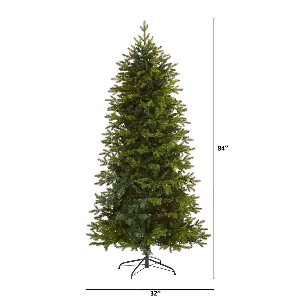 7ft. Belgium Fir Natural-Look Artificial Christmas Tree. Picture 2