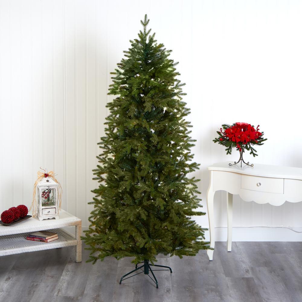7ft. Belgium Fir Natural-Look Artificial Christmas Tree. Picture 5