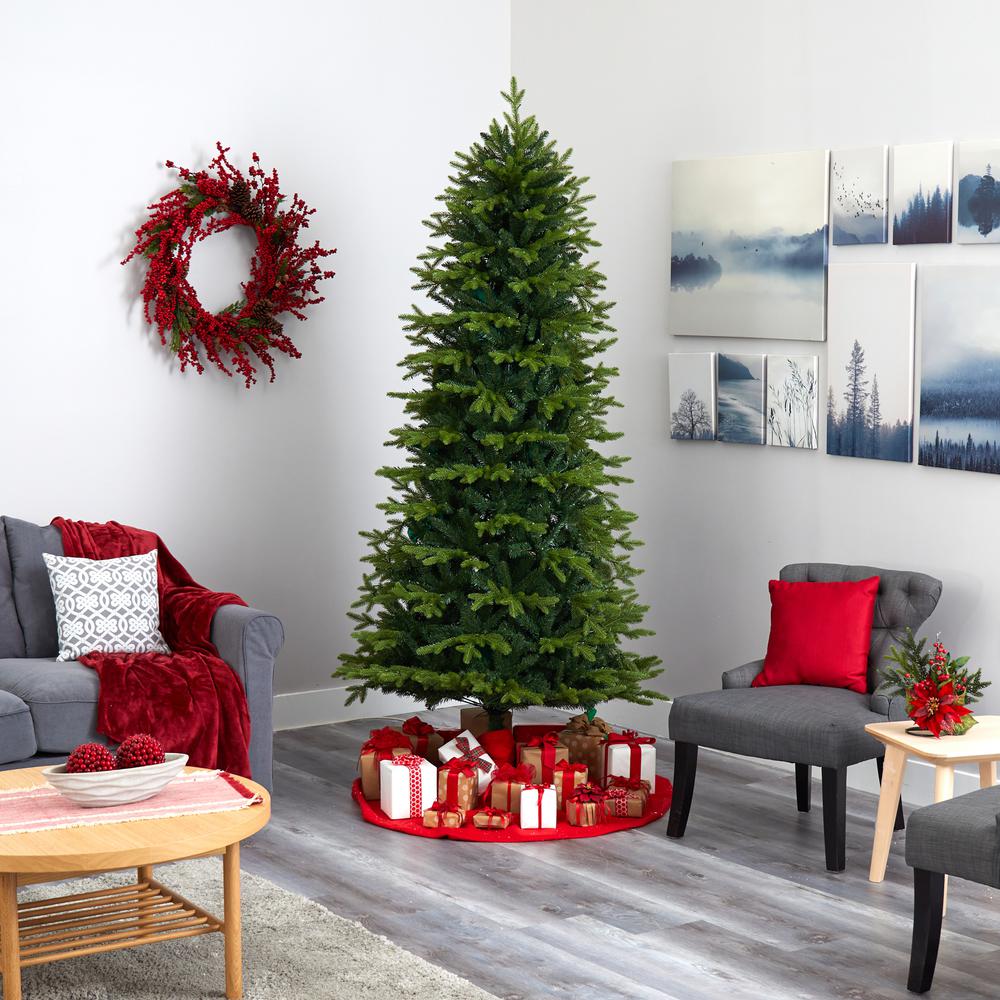 8ft. Belgium Fir Natural-Look Artificial Christmas Tree. Picture 5