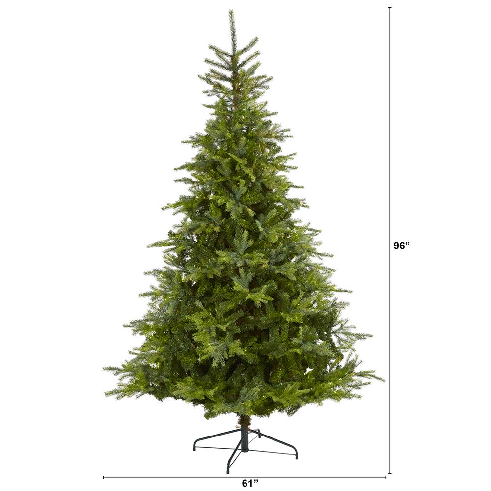 8ft. North Carolina Spruce Artificial Christmas Tree with 1303 Bendable Branches. Picture 2