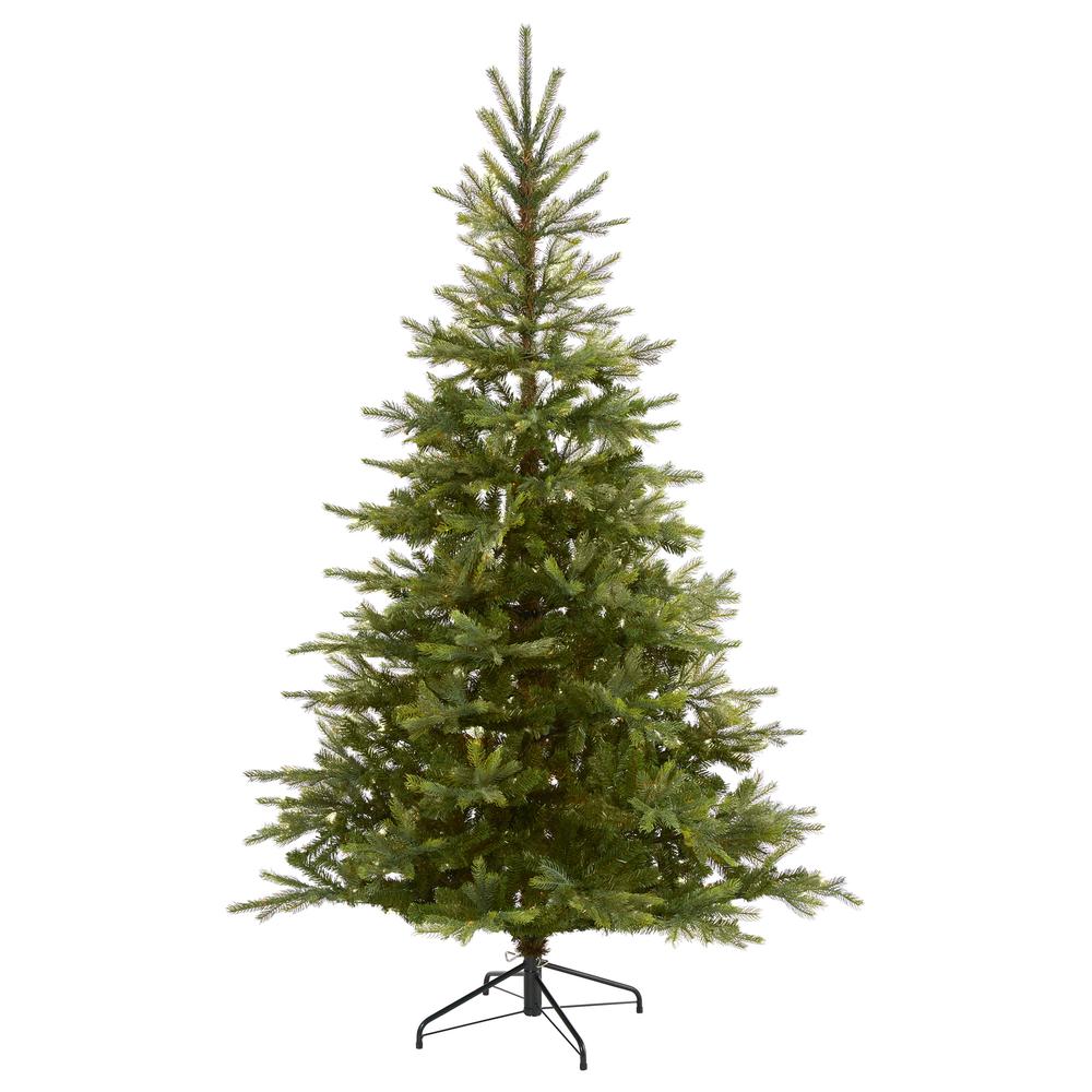 7ft. North Carolina Spruce Artificial Christmas Tree with 931 Bendable Branches. Picture 1