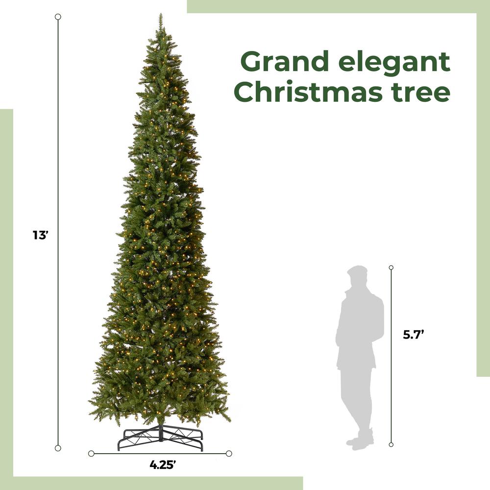 13ft. Artificial Slim Green Mountain Pine Christmas Tree. Picture 2