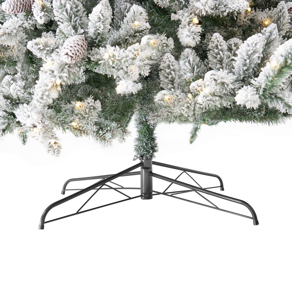 10ft. Flocked Livingston Fir Artificial Christmas Tree with Pine Cones. Picture 5