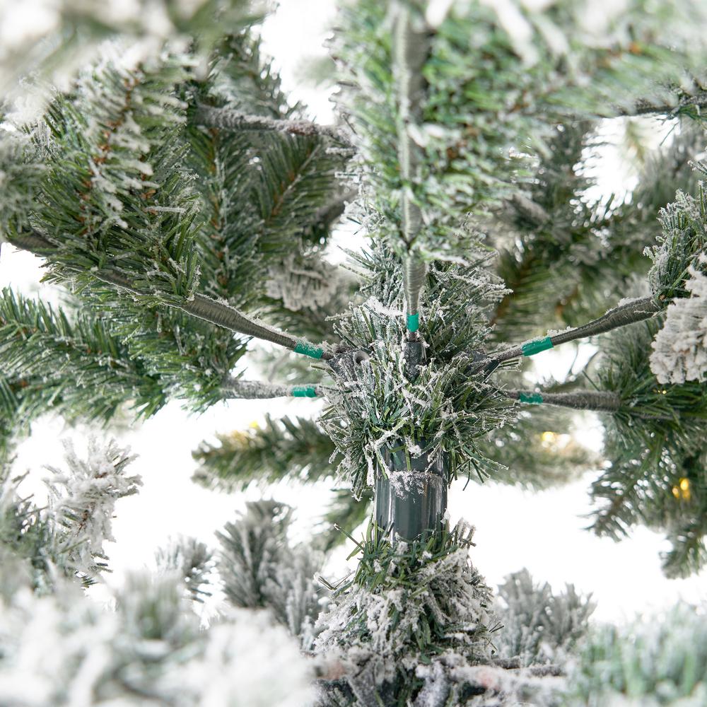 10ft. Flocked Livingston Fir Artificial Christmas Tree with Pine Cones. Picture 7