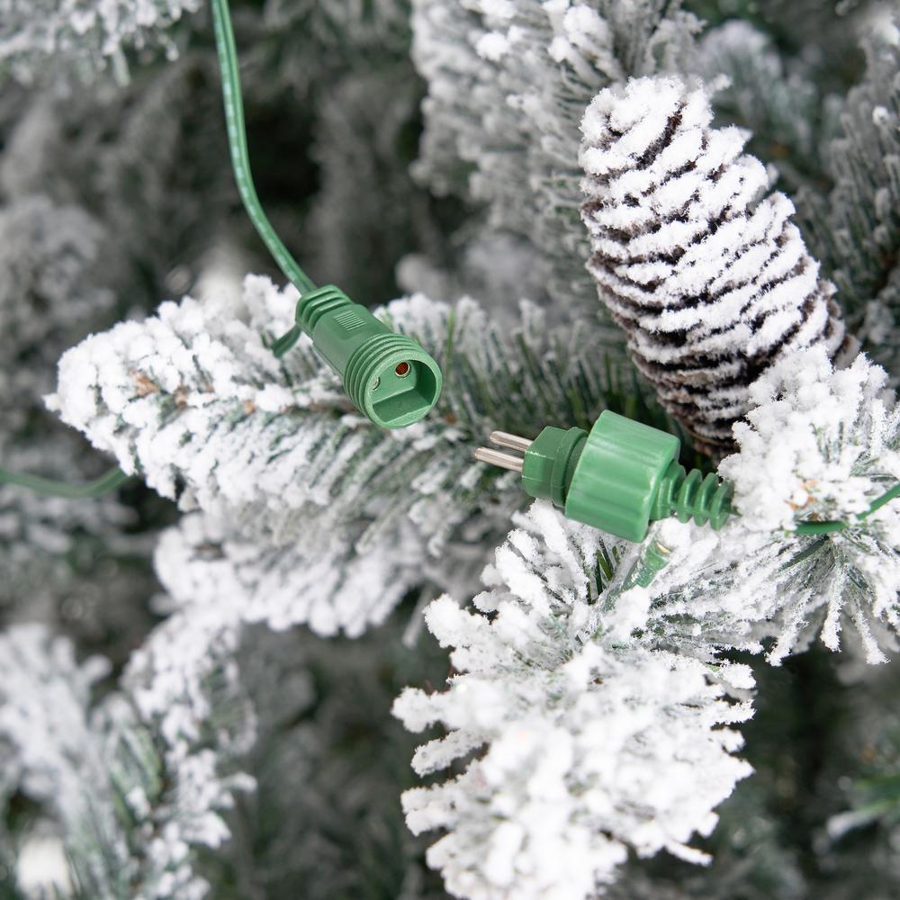 11ft. Flocked Livingston Fir Artificial Christmas Tree with Pine Cones. Picture 7