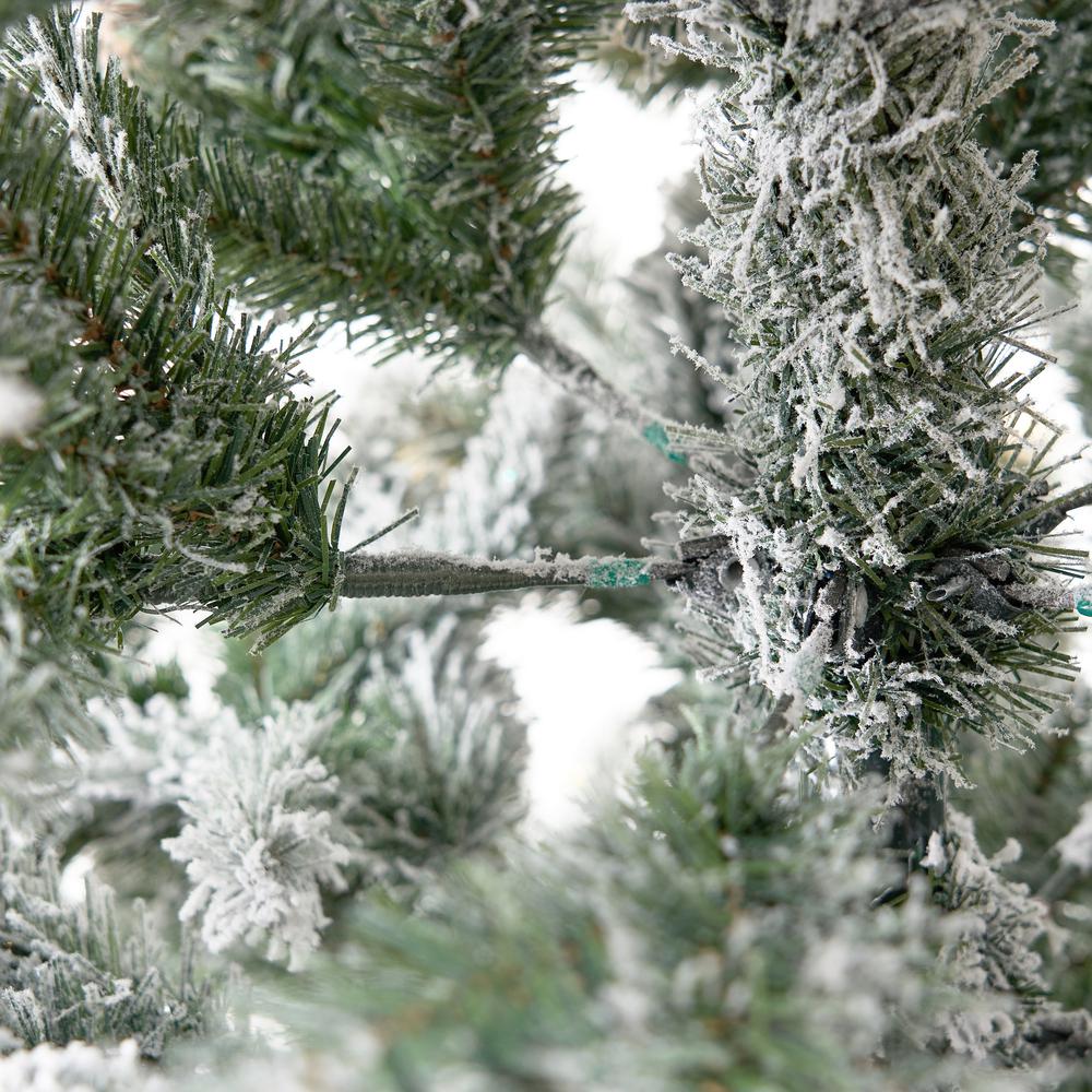 11ft. Flocked Livingston Fir Artificial Christmas Tree with Pine Cones. Picture 9