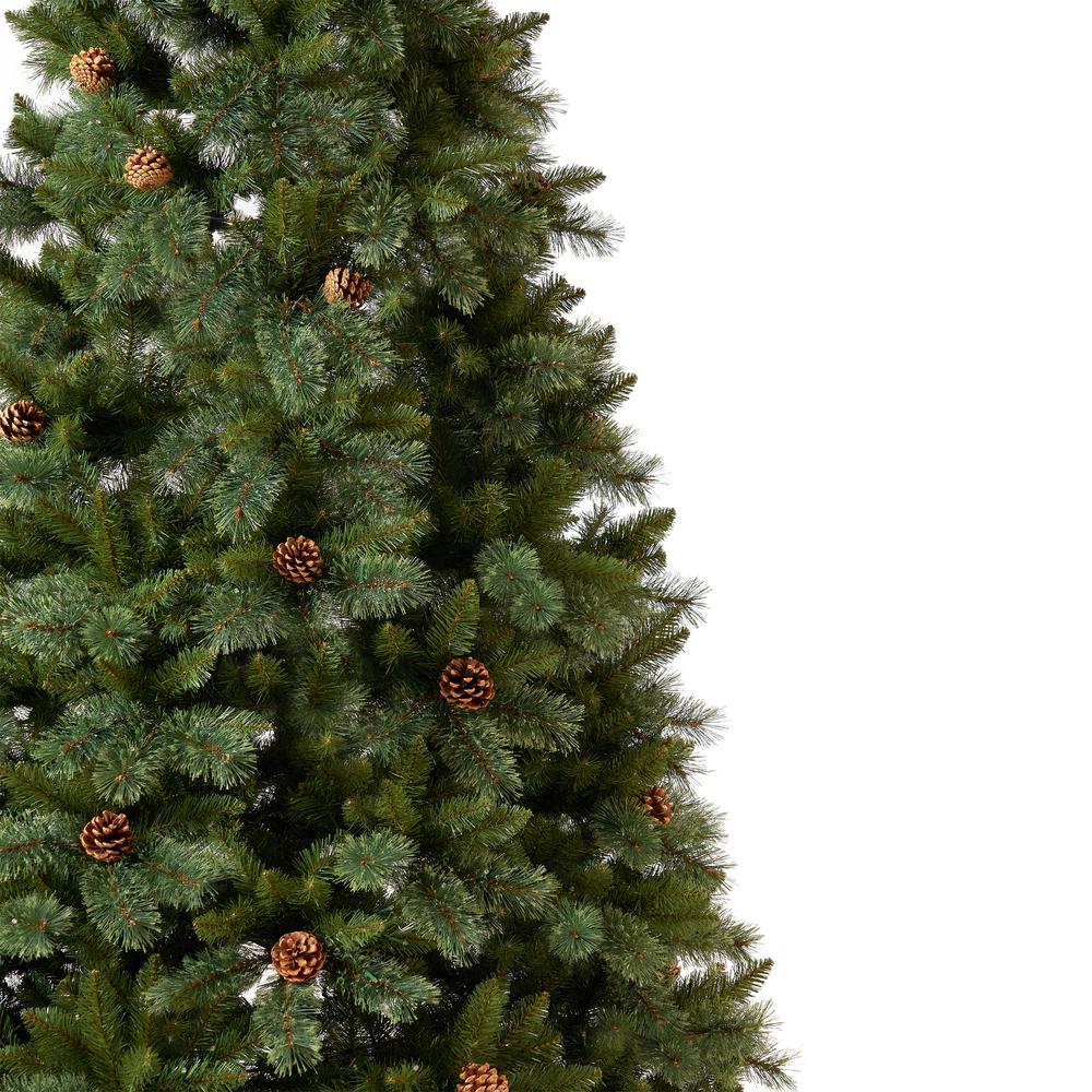 11ft. White Mountain Pine Artificial Christmas Tree with 1050 Clear LED Lights. Picture 2