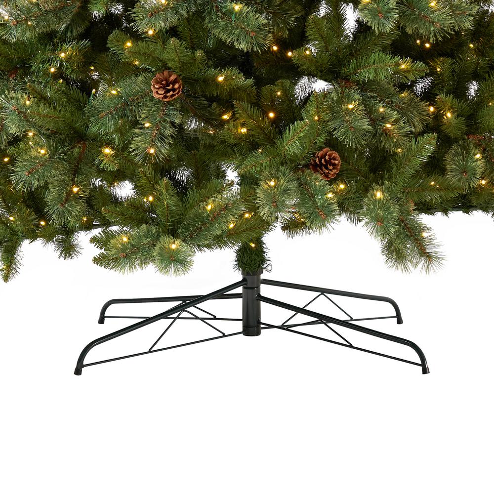 11ft. White Mountain Pine Artificial Christmas Tree with 1050 Clear LED Lights. Picture 9