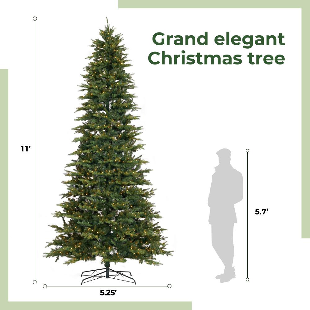 11ft. Belgium Fir Natural-Look Artificial Christmas Tree. Picture 6