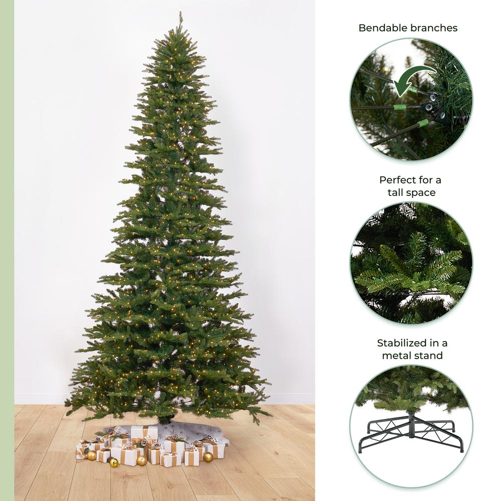 12ft. Belgium Fir Natural-Look Artificial Christmas Tree. Picture 12