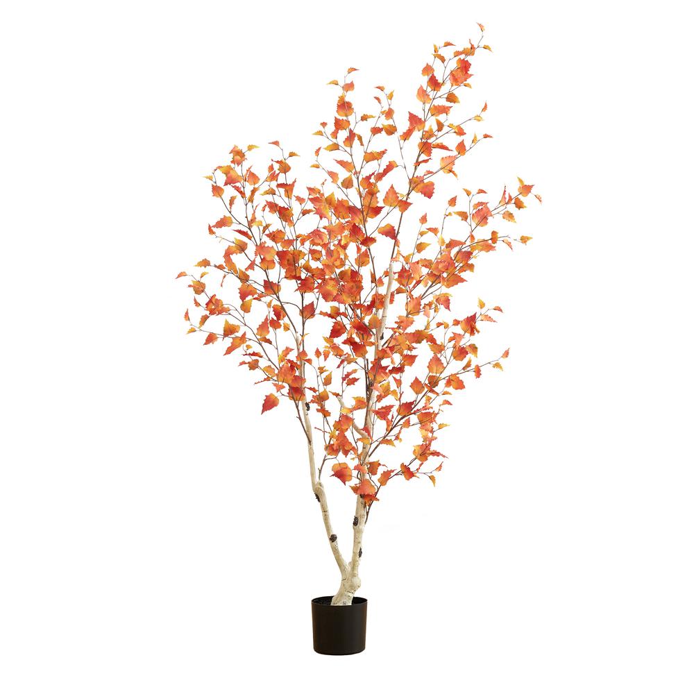 6ft. Autumn Birch Artificial Fall Tree. Picture 1