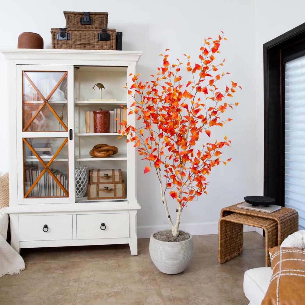 6ft. Autumn Birch Artificial Fall Tree. Picture 6
