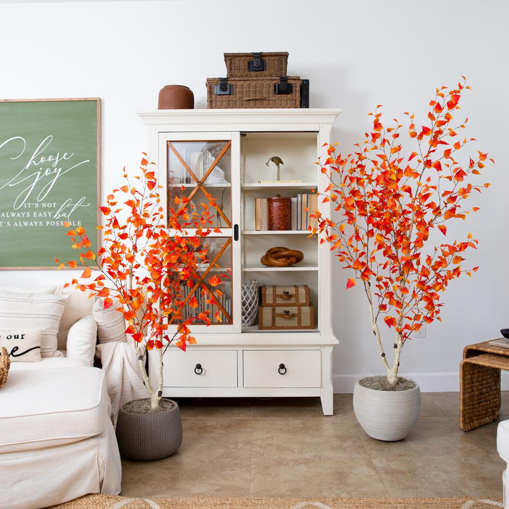 6ft. Autumn Birch Artificial Fall Tree. Picture 4