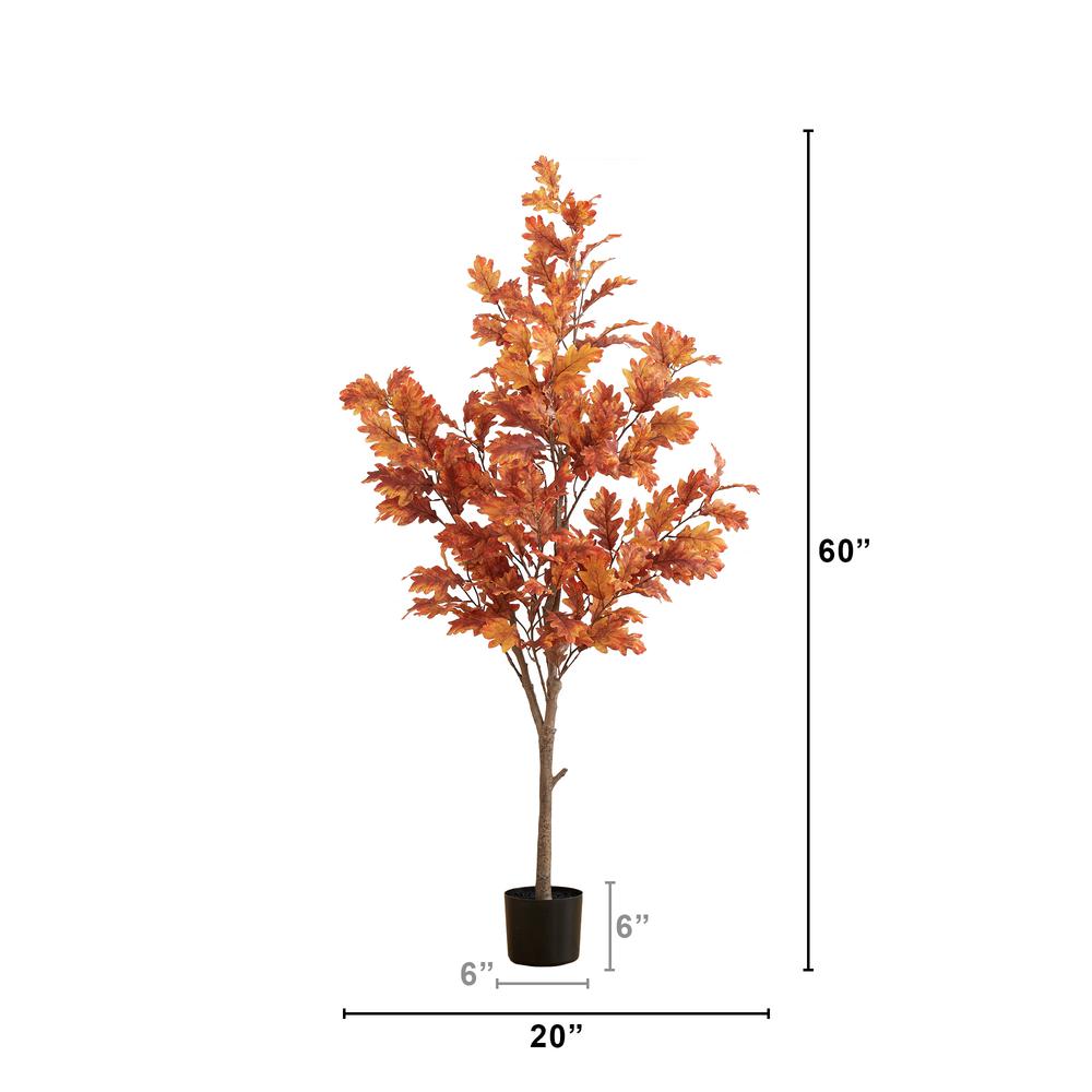 5ft. Autumn Oak Artificial Fall Tree. Picture 2