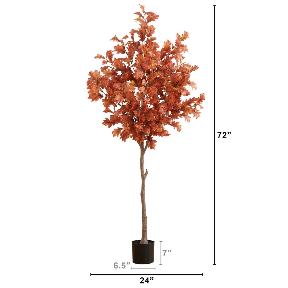 6ft. Autumn Oak Artificial Fall Tree. Picture 2