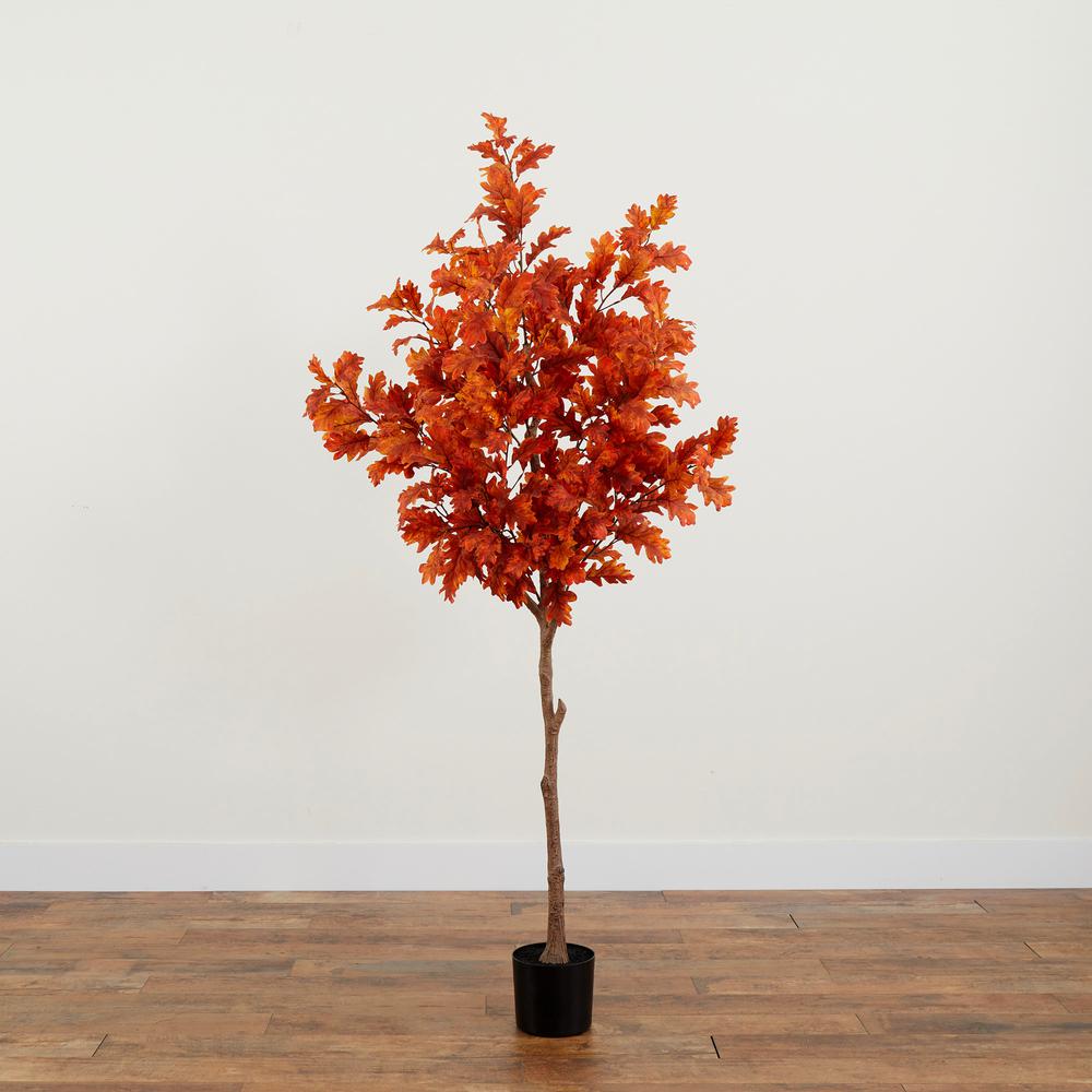 6ft. Autumn Oak Artificial Fall Tree. Picture 5