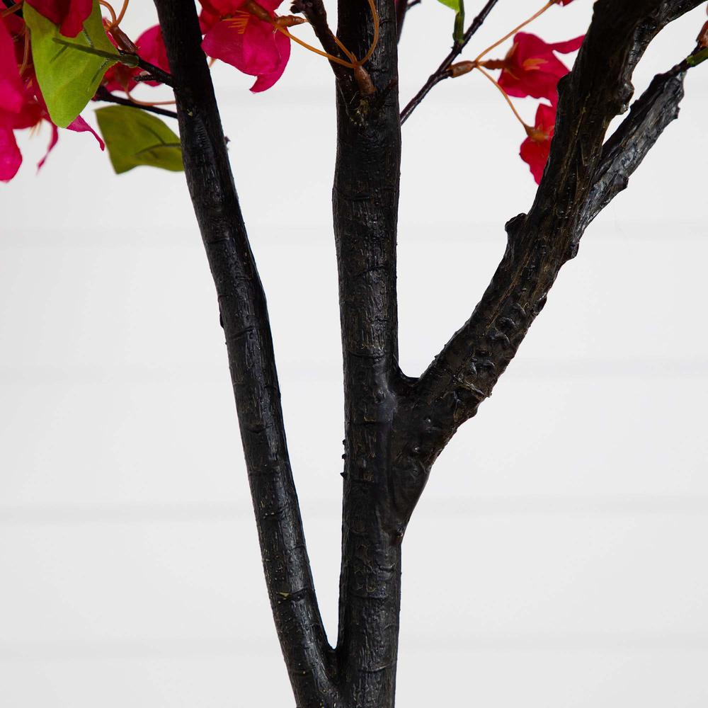 6ft. Artificial Bougainvillea Tree with White Decorative Planter. Picture 2