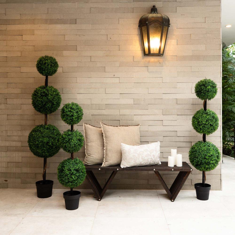 6ft. Artificial Triple Ball Boxwood Topiary Tree (Indoor/Outdoor). Picture 5
